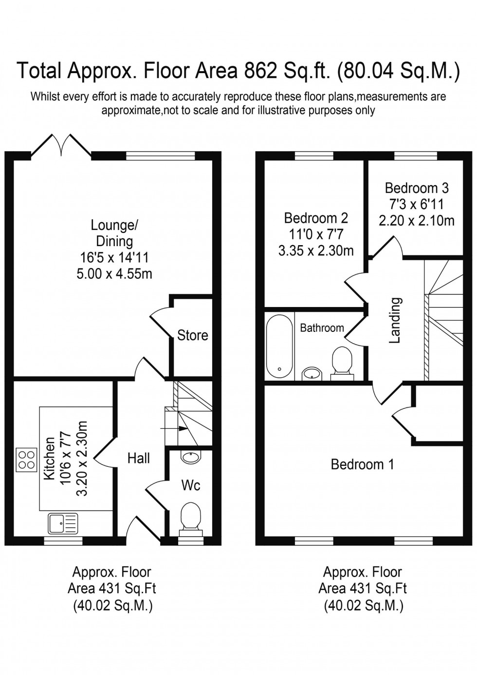 Floorplan for Lostock Boulevard, Leyland