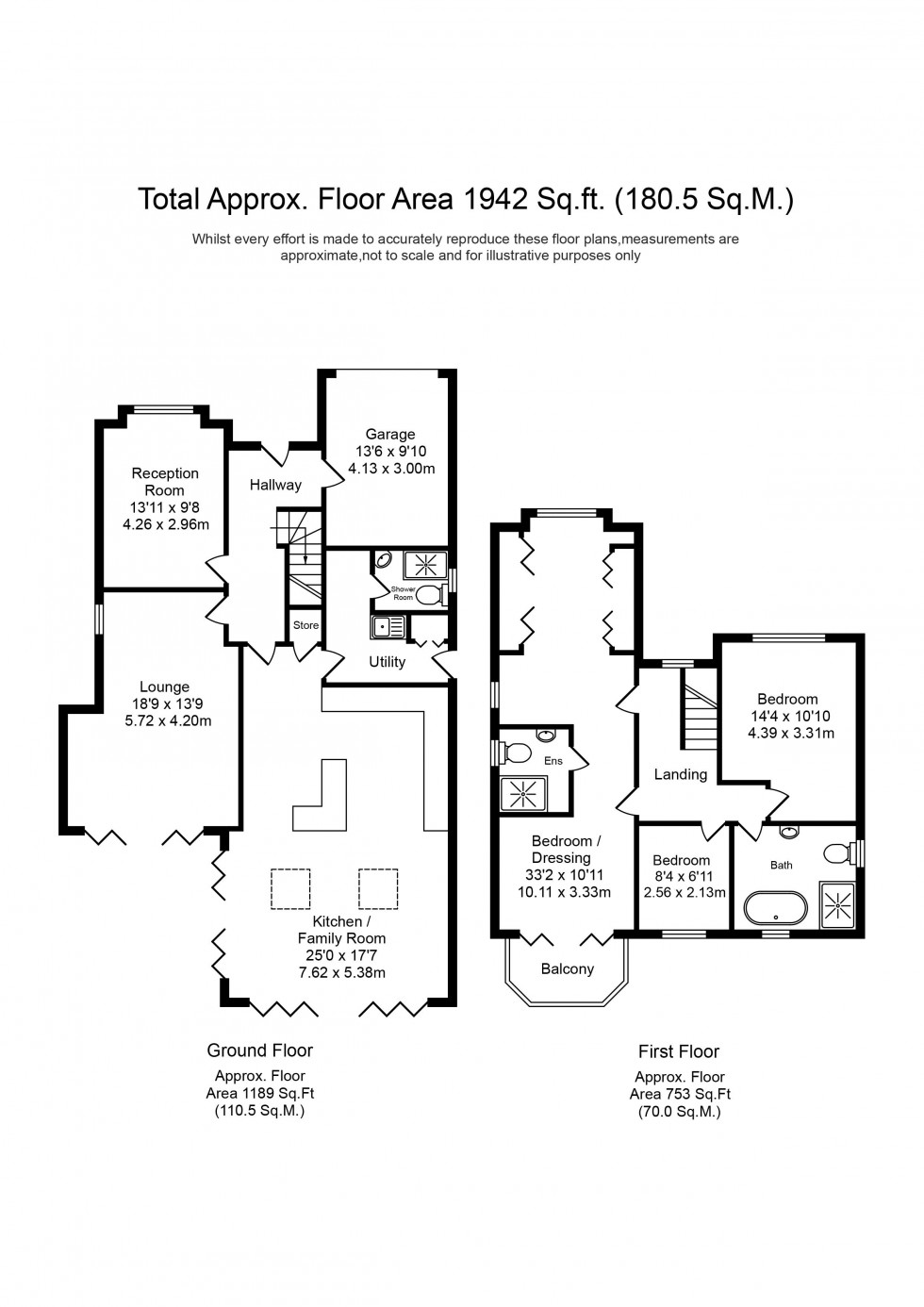 Floorplan for Charnwood Close, Burscough