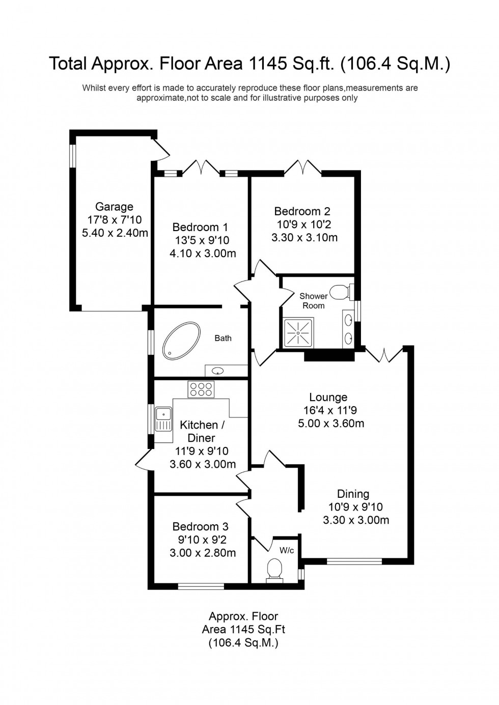 Floorplan for Manor Road, Clayton-Le-Woods