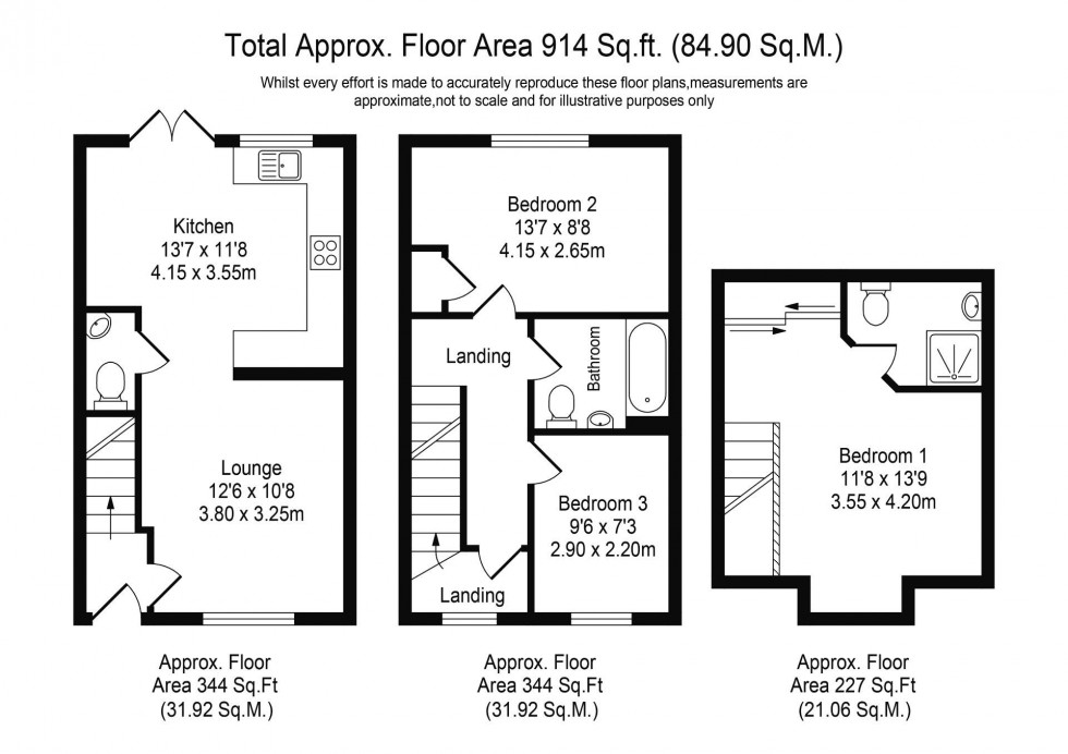 Floorplan for Radcliffe Drive, Leyland