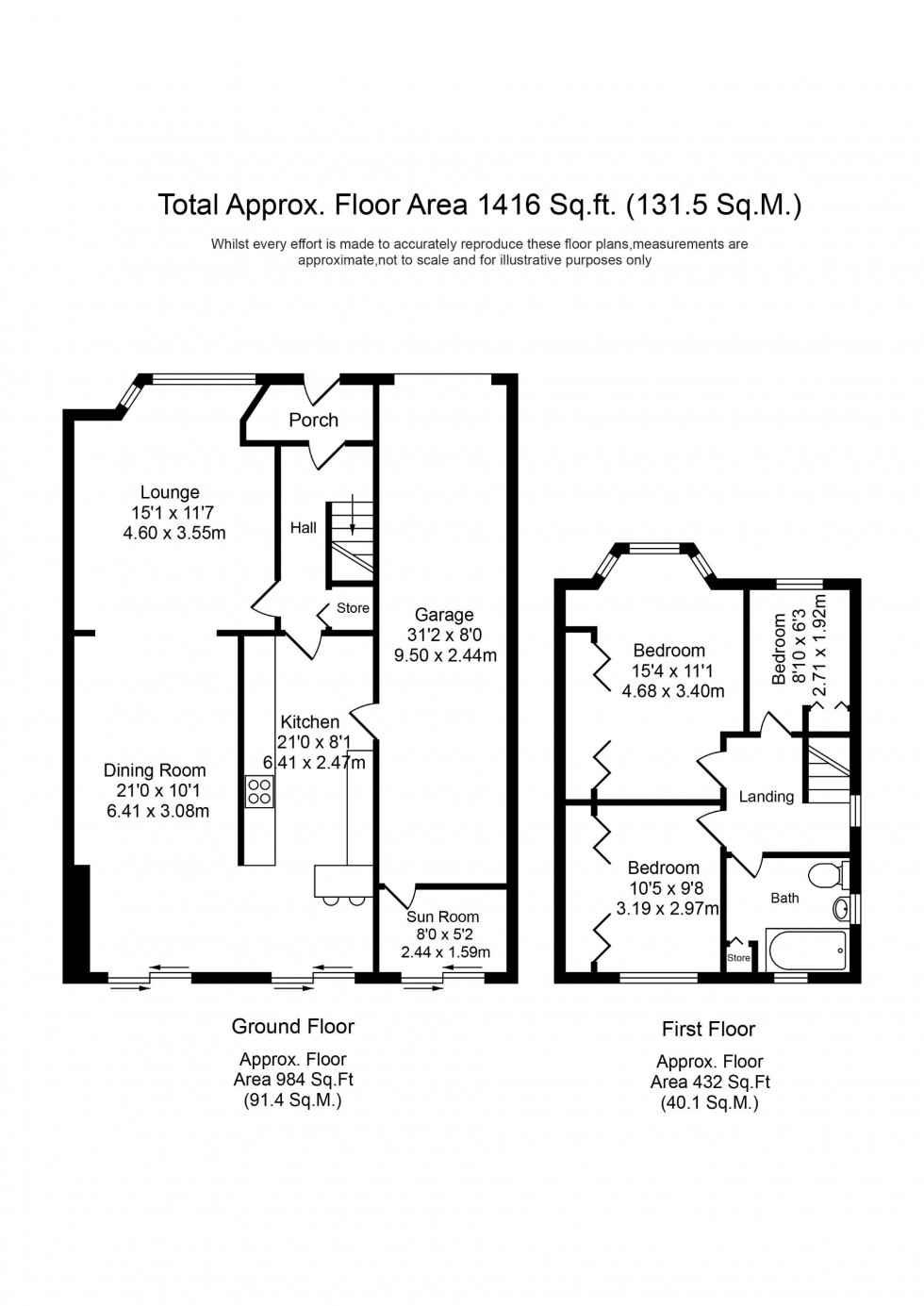 Floorplan for Greenville Drive, Maghull