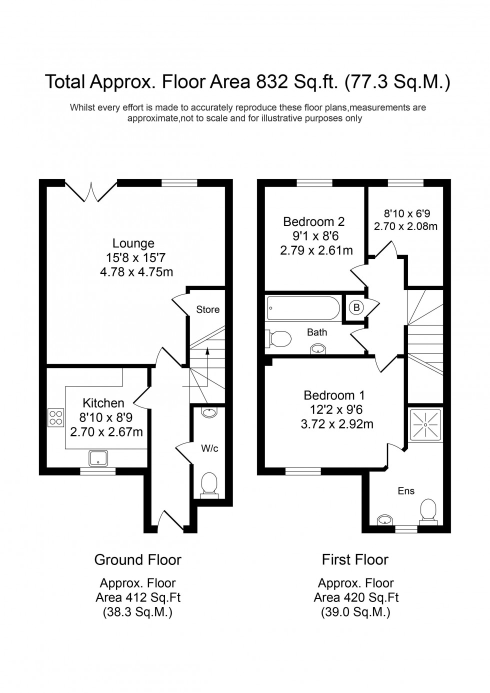 Floorplan for Bridge Mill Court, Chorley