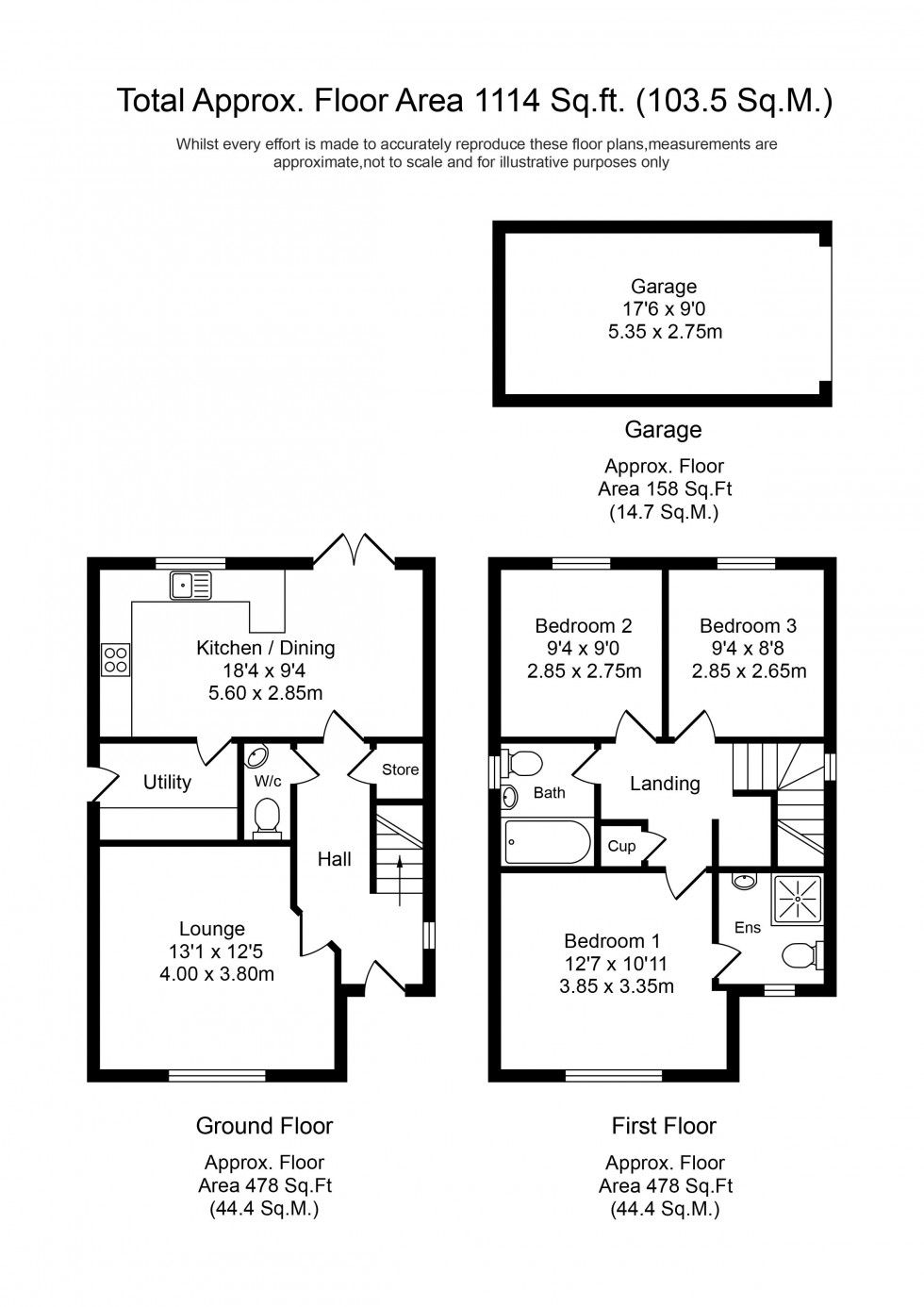 Floorplan for Swallow Crescent, Liverpool