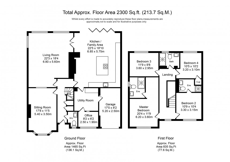 Floorplan for Oak Drive, Burscough