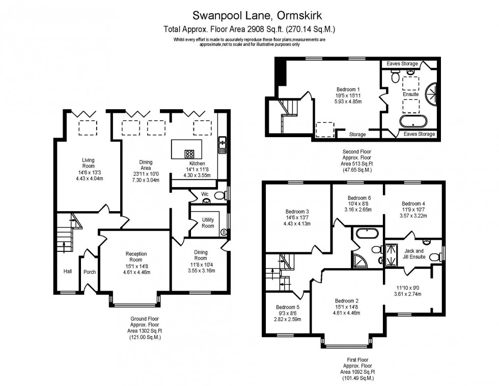 Floorplan for Swanpool Lane, Aughton