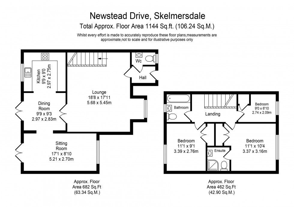 Floorplan for Newstead Drive, Skelmersdale