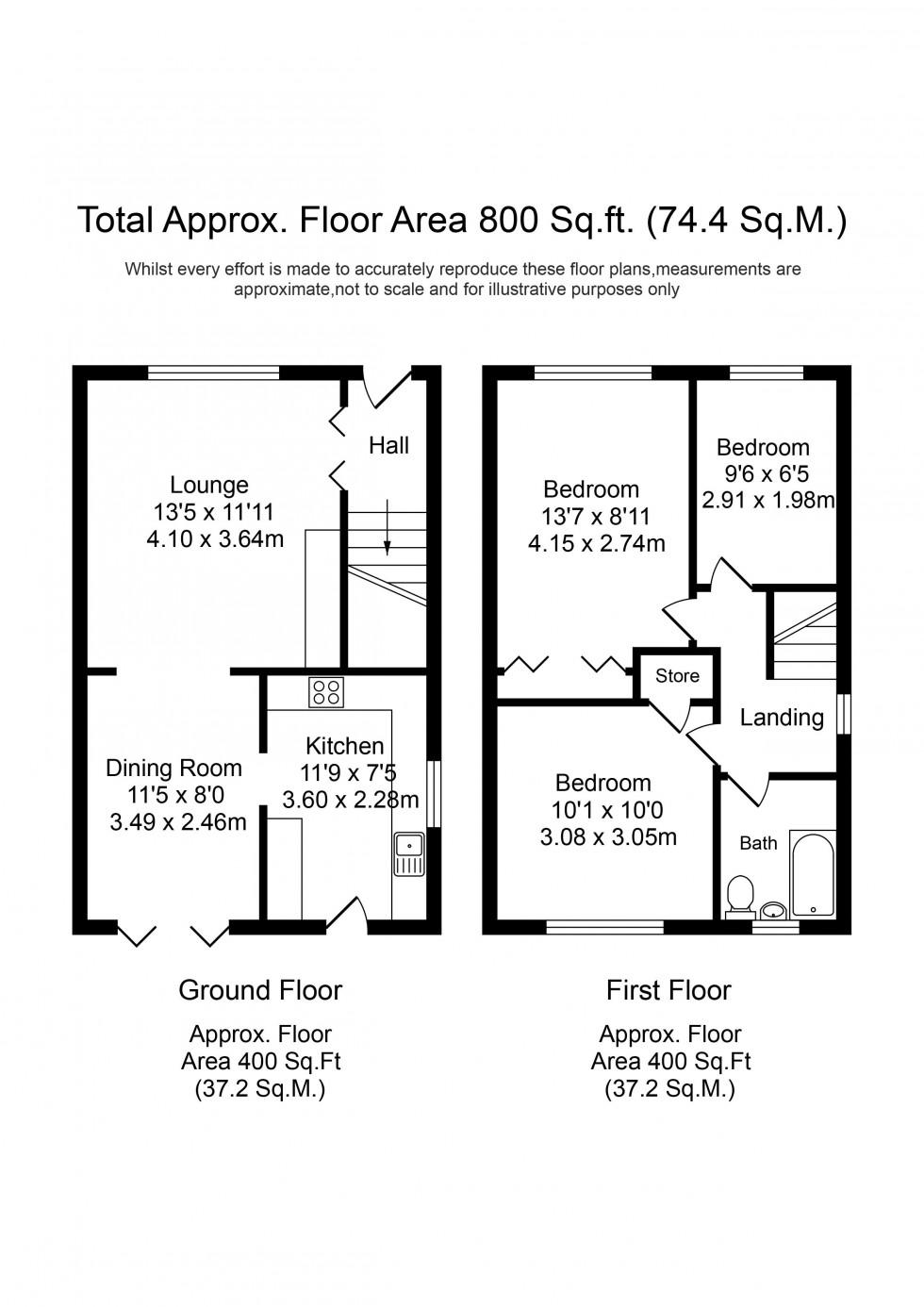 Floorplan for Lobelia Avenue, Walton