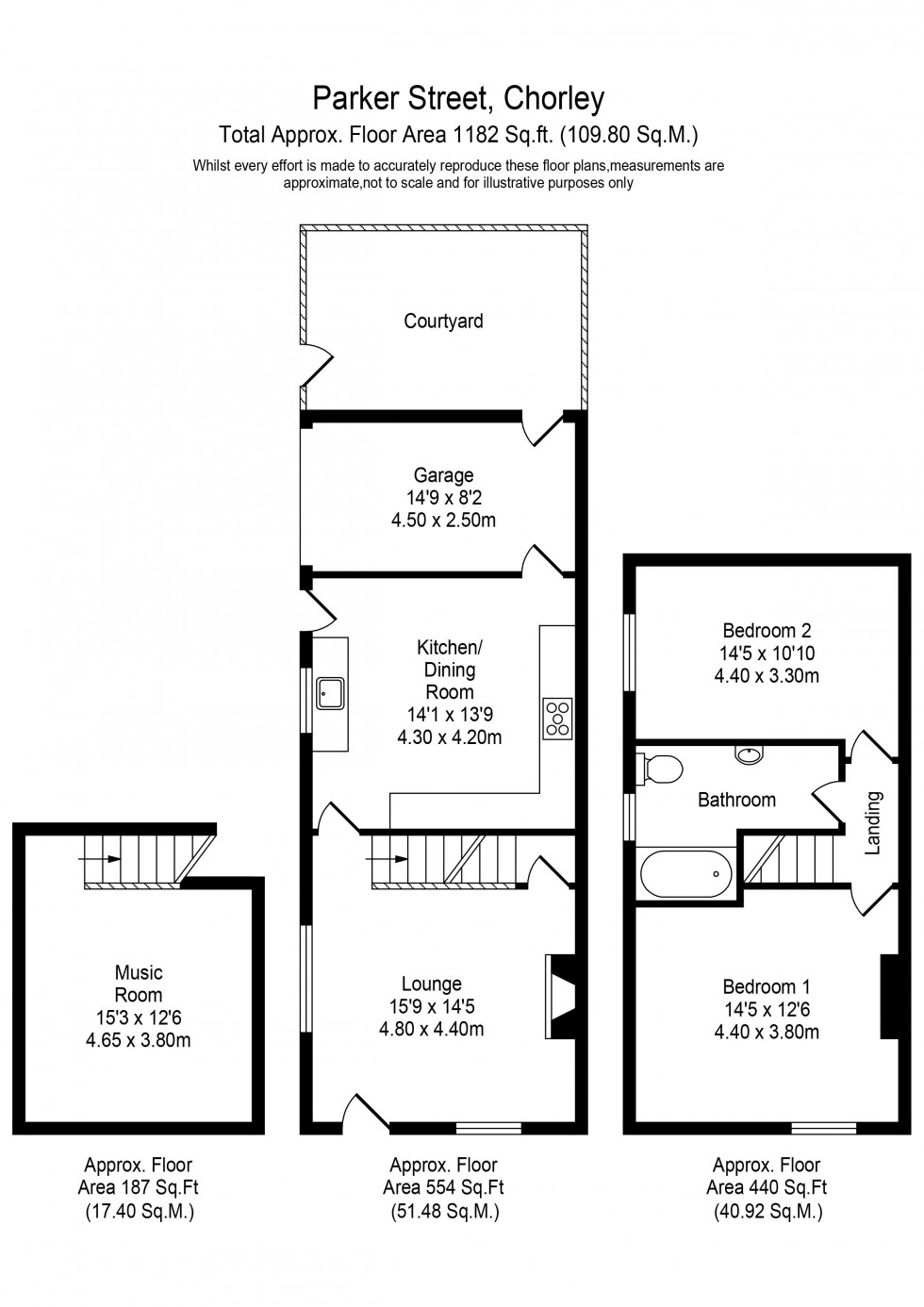 Floorplan for Parker Street, Chorley