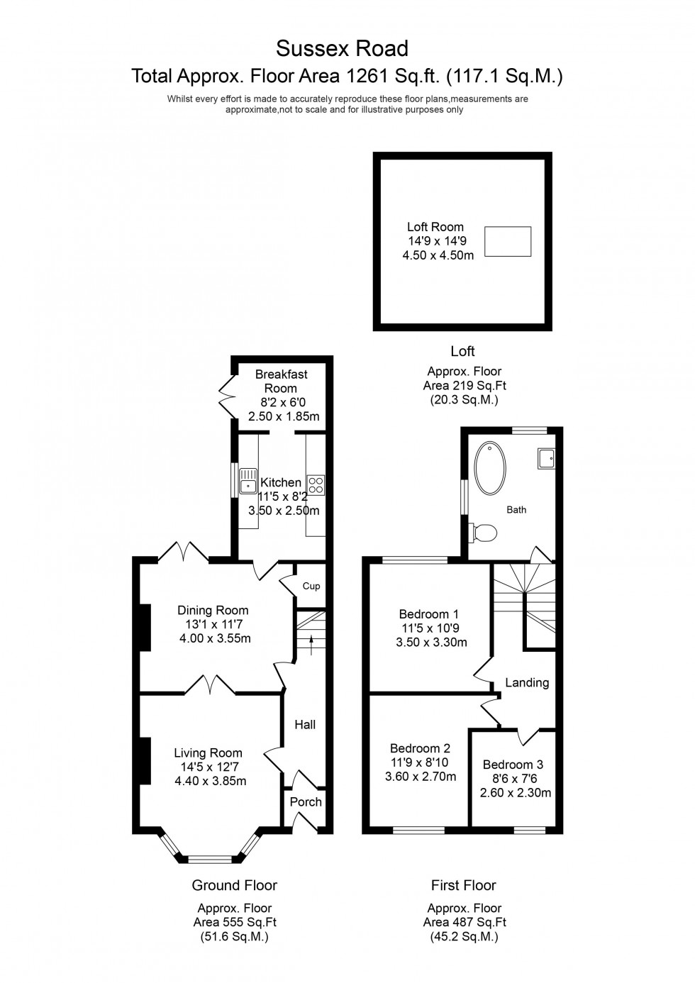 Floorplan for Sussex Road, Southport