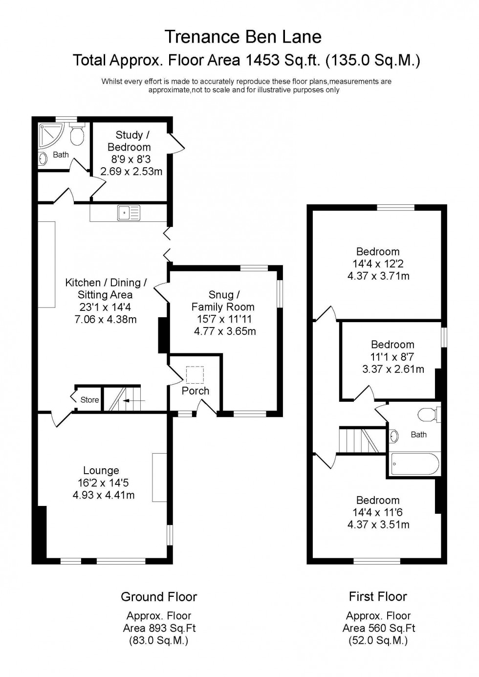 Floorplan for Ben Lane, Ormskirk