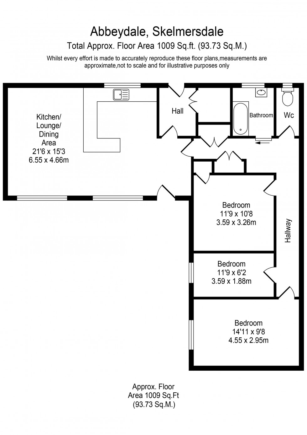 Floorplan for Abbeywood, Skelmersdale