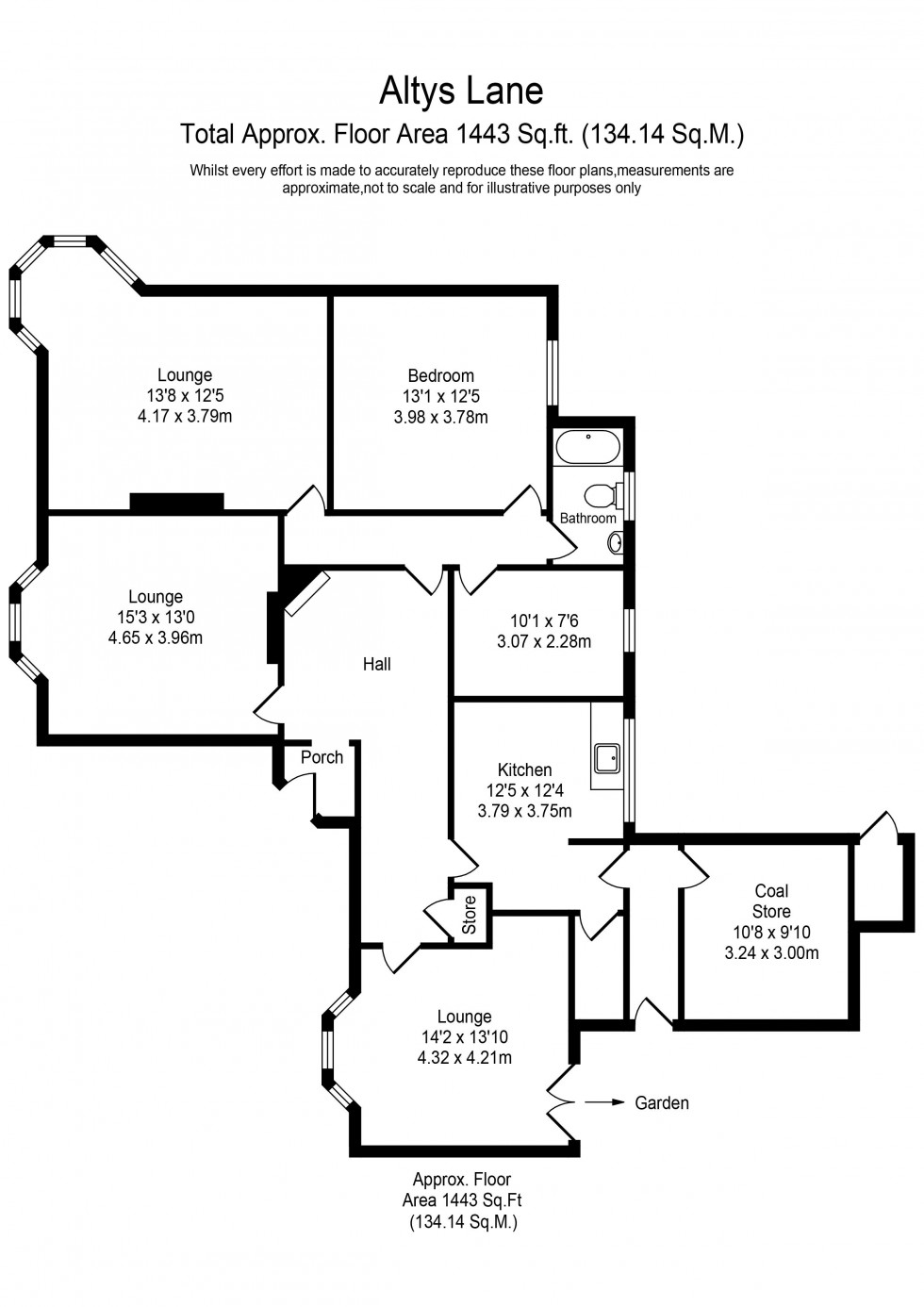 Floorplan for Altys Lane, Aughton