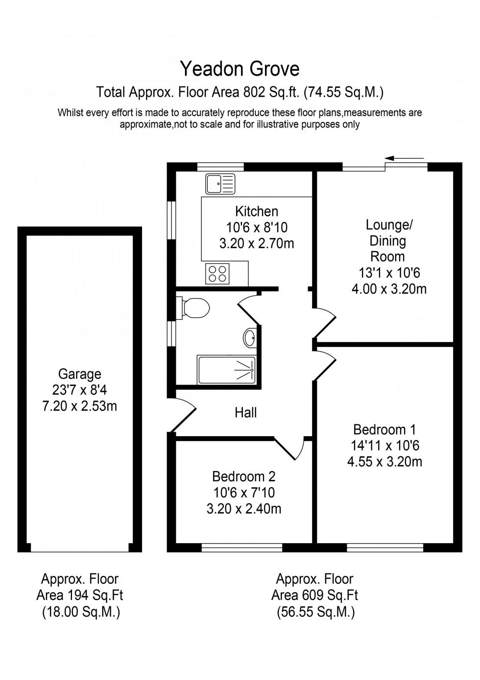 Floorplan for Yeadon Grove, Chorley