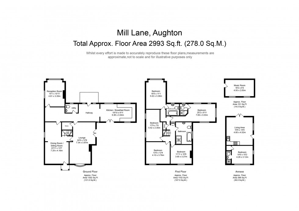 Floorplan for Mill Lane, Aughton