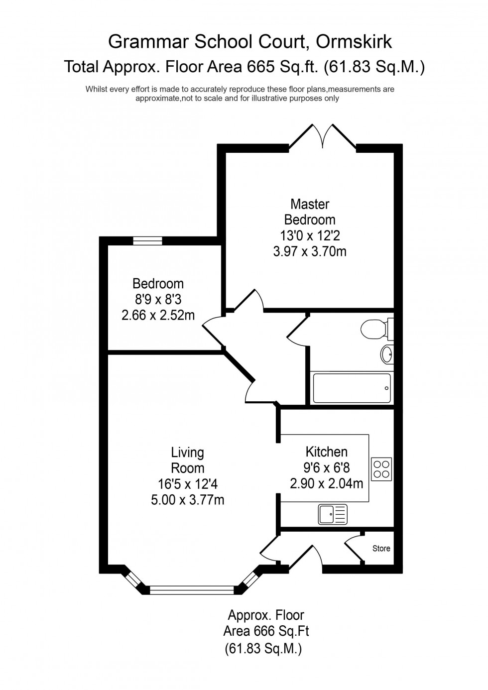 Floorplan for Grammar School Court, Ormskirk